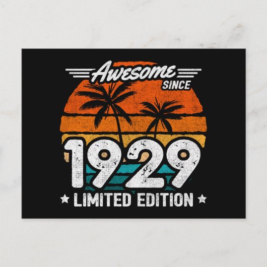 Geboren 1929 Limited Edition Retro Phantastisch se Postkarte (Vorderseite)