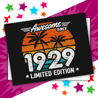 Geboren 1929 Limited Edition Retro Phantastisch se Postkarte