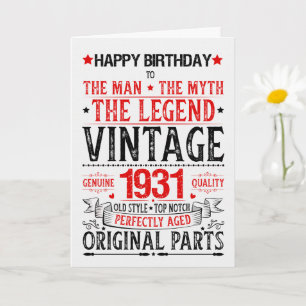 Geboren 1931 Geburtstag der Mann der Mythos die Le Karte