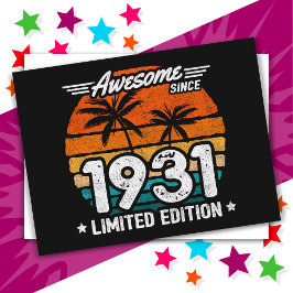 Geboren 1931 Limited Edition Retro Phantastisch se Postkarte