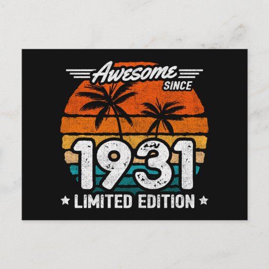 Geboren 1931 Limited Edition Retro Phantastisch se Postkarte (Vorderseite)