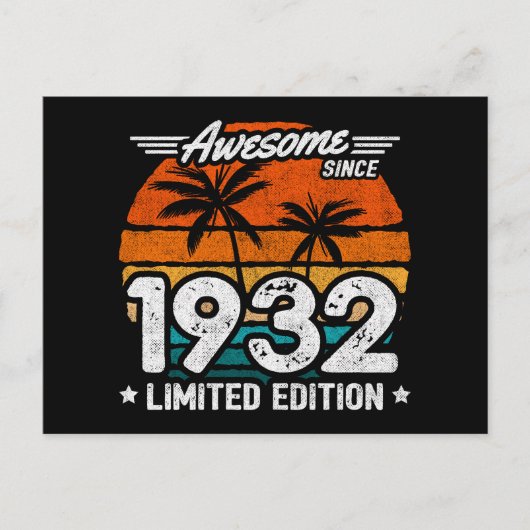 Geboren 1932 Limited Edition Retro Phantastisch se Postkarte (Vorderseite)