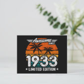 Geboren 1933 Limited Edition Retro Phantastisch se Postkarte (Stehend Vorderseite)