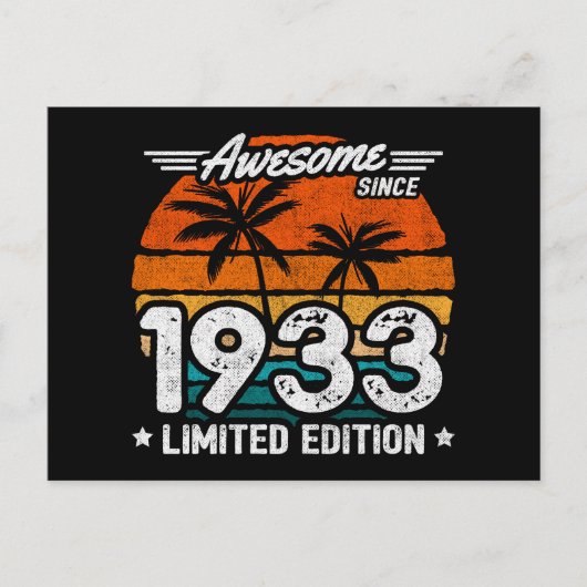 Geboren 1933 Limited Edition Retro Phantastisch se Postkarte (Vorderseite)