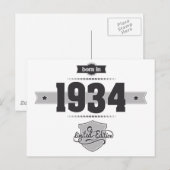 Geboren 1934 (dunkel und dunkel) postkarte (Vorne/Hinten)