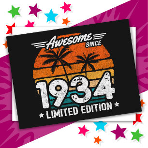 Geboren 1934 Limited Edition Retro Phantastisch se Postkarte