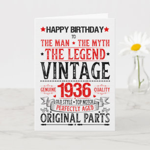 Geboren 1936 Geburtstag der Mann der Mythos die Le Karte
