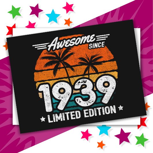 Geboren 1939 Limited Edition Retro Phantastisch se Postkarte