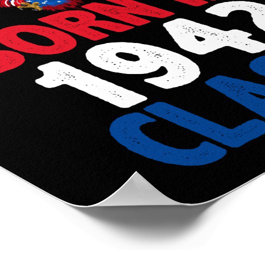 Geboren 1942 klassisch poster (Ecke)