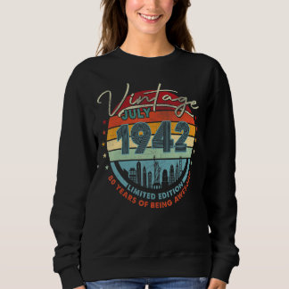 Geboren 1942 Vintag Juli 1942 80 Jahre alt Sweatshirt