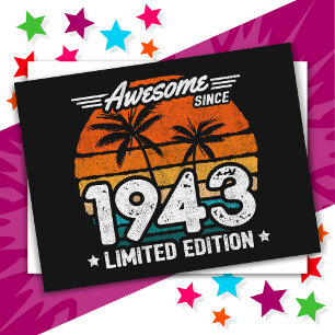 Geboren 1943 Limited Edition Retro Phantastisch se Postkarte