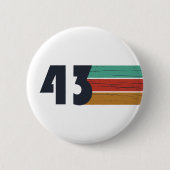 geboren 1943 Vintager Geburtstag Button (Vorderseite)