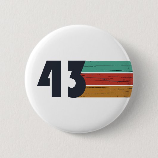 geboren 1943 Vintager Geburtstag Button (Vorderseite)