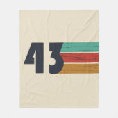 geboren 1943 Vintager Geburtstag Fleecedecke (Vorderseite)