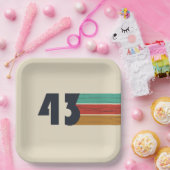 geboren 1943 Vintager Geburtstag Pappteller (Party)