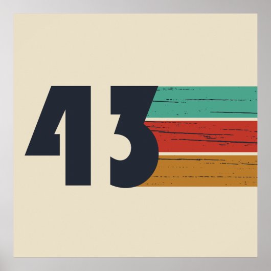 geboren 1943 Vintager Geburtstag Poster (Vorne)