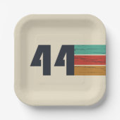 geboren 1944 Vintager 80. Geburtstag Pappteller (Vorderseite)