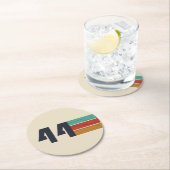 geboren 1944 Vintager Geburtstag Runder Pappuntersetzer (Vor Ort)