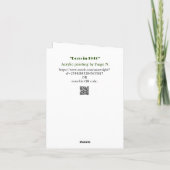 Geboren 1946 Geburtstagsspass Karte (Rückseite)