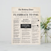 Geboren 1946 Mock Newspaper sepia (Stehend Vorderseite)