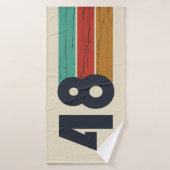Geboren 1948 Vintager Geburtstag Badehandtuch (Badehandtuch)