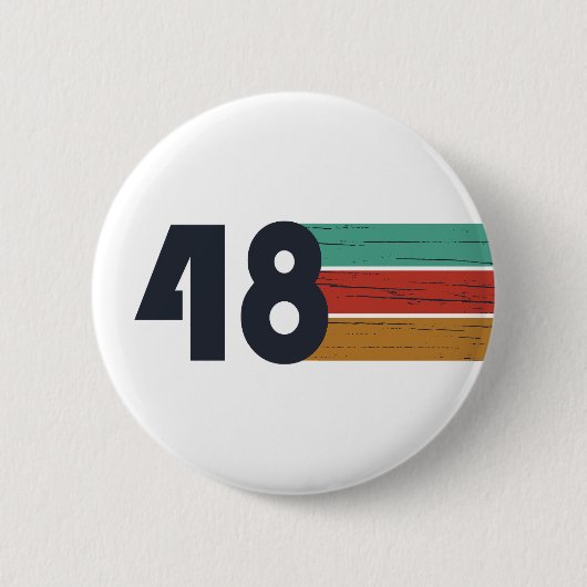 Geboren 1948 Vintager Geburtstag Button (Vorderseite)