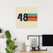 Geboren 1948 Vintager Geburtstag Poster (Heimbüro)