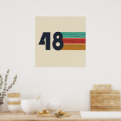 Geboren 1948 Vintager Geburtstag Poster (Küche)