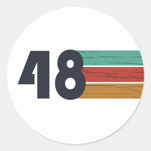 Geboren 1948 Vintager Geburtstag Runder Aufkleber (Vorderseite)