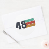 Geboren 1948 Vintager Geburtstag Runder Aufkleber (Umschlag)