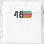 Geboren 1948 Vintager Geburtstag Runder Aufkleber (Tasche)