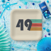 geboren 1949 Vintager Geburtstag Pappteller (Party)