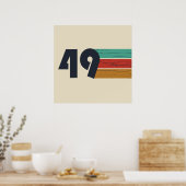 geboren 1949 Vintager Geburtstag Poster (Küche)
