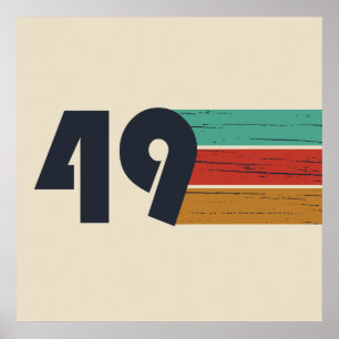 geboren 1949 Vintager Geburtstag Poster