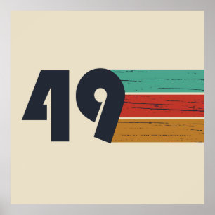 geboren 1949 Vintager Geburtstag Poster
