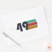 geboren 1949 Vintager Geburtstag Runder Aufkleber (Umschlag)
