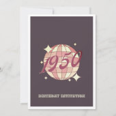 Geboren 1950 75. Geburtstagsparty Einladung (Rückseite)