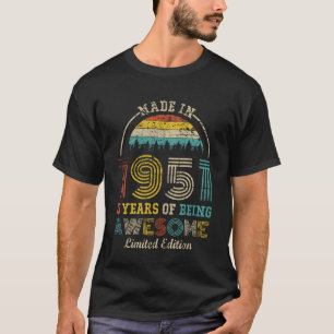 Geboren 1951 75 Jahre großartig Vintage 75. B T-Shirt