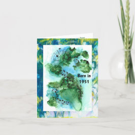 Geboren 1951 Geburtstagsspass Karte