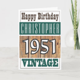 Geboren 1951 Grußkarte Karte