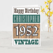 Geboren 1952 Grußkarte Karte (Gelbe Blume)