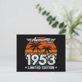 Geboren 1953 Limited Edition Retro Phantastisch se Postkarte (Stehend Vorderseite)