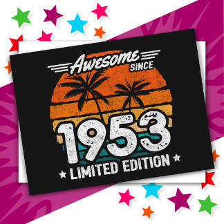 Geboren 1953 Limited Edition Retro Phantastisch se Postkarte