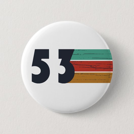 geboren 1953 Vintager Geburtstag Button (Vorderseite)