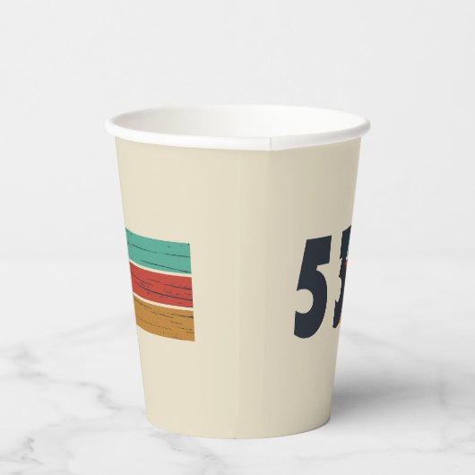 geboren 1953 Vintager Geburtstag Pappbecher (Rechts)