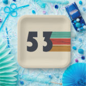 geboren 1953 Vintager Geburtstag Pappteller (Party)