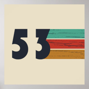 geboren 1953 Vintager Geburtstag Poster