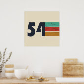 geboren 1954 Vintager Geburtstag Poster (Küche)