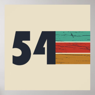 geboren 1954 Vintager Geburtstag Poster