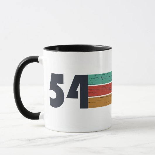geboren 1954 Vintager Geburtstag Tasse (Links)